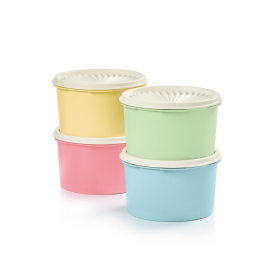 Heritage Plastic 3.85-Cup Food Storage Canister Set with Lids (4 Count)
