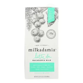 Milkadamia Macadamia Milk in latte da