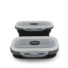 GLIDER S20 Black Bento Premium Lunch Box & Food Storage Container (Color: Black, size: medium)