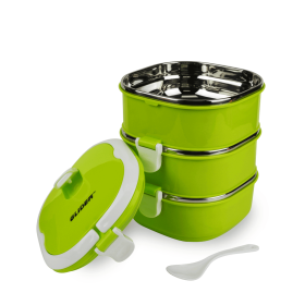 GLIDER LB Green Bento Premium Lunch Box & Food Storage Containers (Color: Green)